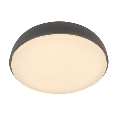 BRILONER - LED Ceiling Light with Warm White Light Colour, 10W, 1200lm, LED Light, Ceiling Lights for Living Room, Ceiling Lights Bedroom, Ceiling Light Lounge, 28.5X7.6 cm, Anthracite