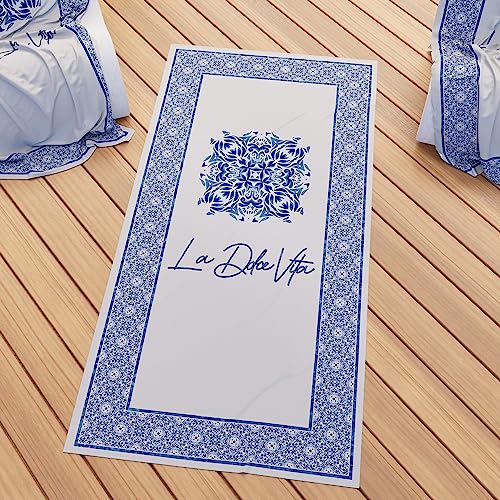 PETTI Artigiani Italiani Dolce Vita Microfibre Beach Towel, Beach or Pool Towel, Large Beach Towel 90 x 180 cm, 100% Made in Italy