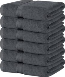 Simpli-Magic 79405 Bath Towels, Gray, 25x50 Inches Towels for Pool, Spa, and Gym Lightweight and Highly Absorbent Quick Drying Towels