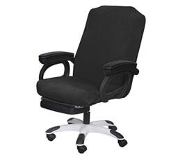 SARAFLORA Office Chair Cover- Medium, Black- Removable Computer Chair Cover for Office Chair with Zipper for Universal Rotating Chair Desk Chair Cover High Back Chair Seat Washable Protector for Pets