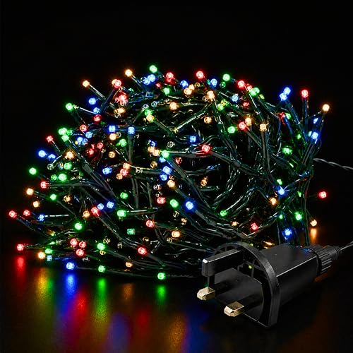 Status 720-LED Multicolour Cluster Lights, 9.3 m Lit on 10 m Lead, 8-Mode Indoor-Outdoor String for Trees & Party Décor, IP44 (NYBRO720MMC6)