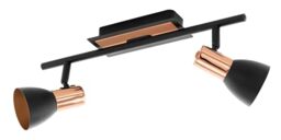 Eglo LED Ceiling Light Barnham, 2-Flame Ceiling lamp, Metal Spotlight