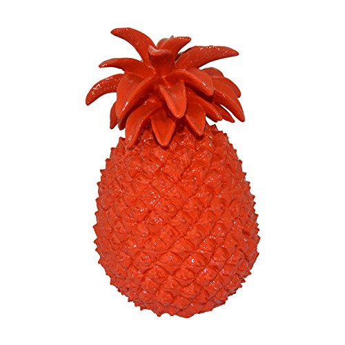 HOMEA 5dej1223ro Statue Polyresin Pineapple Red 19.5 x 29.5 x 19 cm