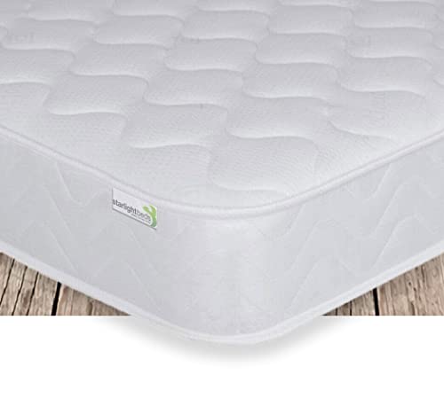 Starlight Beds Double Mattress. Double Memory Foam Mattress with Springs. Soft White Double Mattress 17cm deep