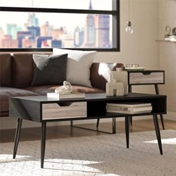 DHP Furniture Copley Coffee Table, Oak Look Black