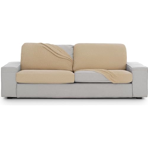 ECOMMERC3 Universal and Versatile Sofa Cover L Seat Cover Beige Protector Easy to Install for Back, Seat and Arms