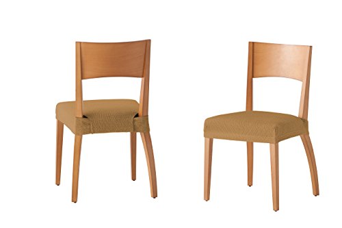 Martina Home Tunez ??? Chair Cover, Fabric, Seat Cover, Vison, 24 x 30 x 6 cm, Pack of 2