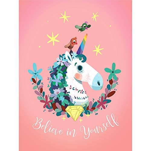 Wee Blue Coo Unicorn Believe In Yourself Wall Large Art Print Poster Wall Decor 18x24 inch