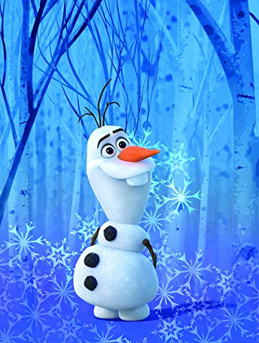 Komar Disney Frozen Olaf Crystal WB067-30 x 40 cm (Width x Height) Wall Picture for Children's Room, Baby Room, Decoration, Art Print, Without Frame, Multi-Coloured