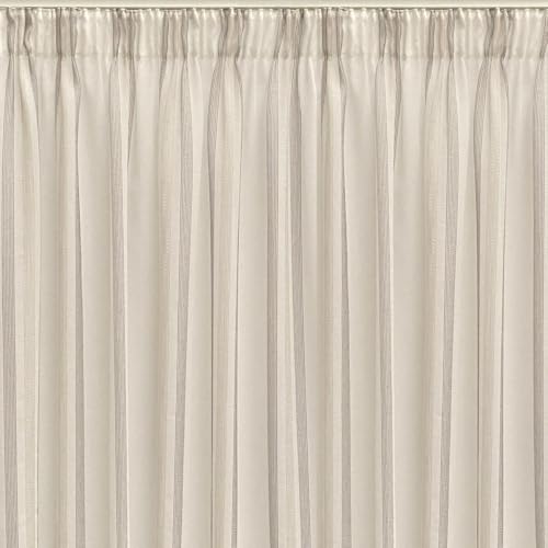 Alexandra House Living Grey Cardigan Curtain 140 x 270 x 1 cm Translucent