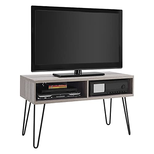 DHP Owen TV Stand 42 Inch in Grey Oak, 50x107x63cm (DxWxH)