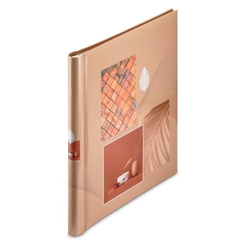 "Hama Self-Adhesive Photo Album 28 x 31 cm ""Singo II"" (40 Photos 10 x 15 cm, 20 White Adhesive Pages, DIY Scrapbook Album, Gift Idea, Hard Cover) Terracotta"