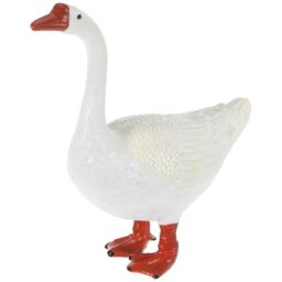 Toyvian Goose Statue Farm Animal Sculpture: Garden Goose Statue Yard Farm Animal Figurine Country Easter Patio Home Decoration for Indoor Outdoor Desktop(White)