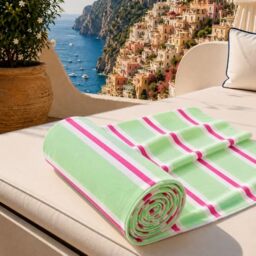 PETTI Artigiani Italiani - Microfibre Beach Towel, Beach or Pool Towel, Beach Towel, Large 90 x 180 cm, Millerighe 07