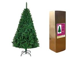 7ft/2.1m Green Bushy Imperial Pine Artificial Deluxe Christmas Tree Hinged Branches 1084 Pencil Point Tips with Metal Stand Xmas Home Decorations