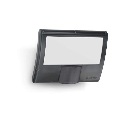 STEiNEL LED Flood Light XLED Curved S Anthracite, 9.3 W Security Light, Twilight and 160° Motion Sensor, 8 m Reach 12 x 16 x 10.7 cm 012076