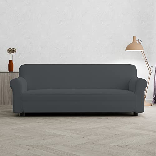 Italian Bed Linen ??? Pretty??? Sofa Cover, Dark Grey, 3 Places