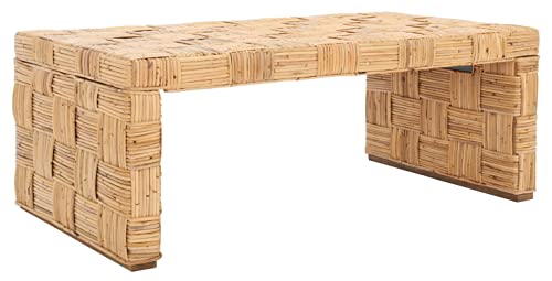 Safavieh Modern Rattan Accent Table, in Natural, 65 x 120 x 45