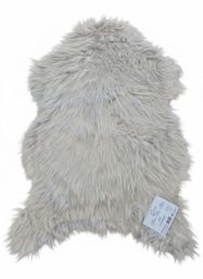 Kampala Hill Luxury Faux Rabbit Fur Rug With Suede Backing Area Rug Plush Soft Accent Rug Light Grey 60x90cm