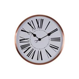 Premier Baillie Wall Clock, Rose Gold Finish, White Face