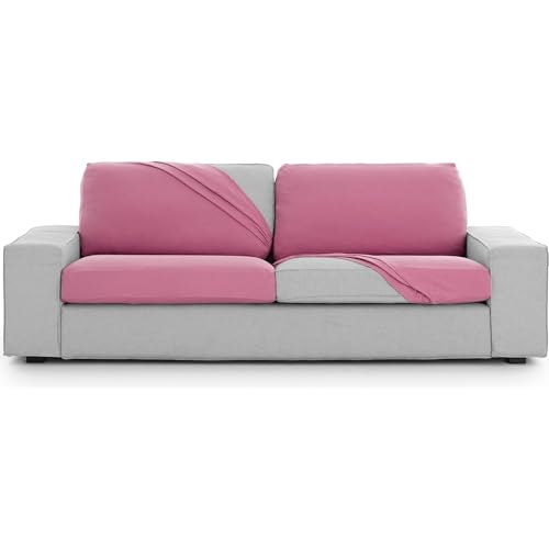 ECOMMERC3 - Seat Cover for Bi-Elastic Sofa Size XXL ??? Pink Chair Cover Adjustment, Easy to Put on and Remove with Elastic Fasteners