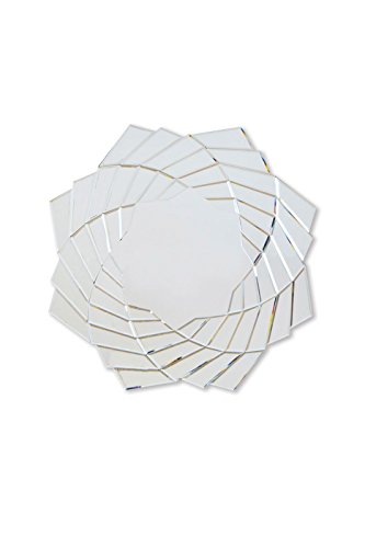 MirrorOutlet Black and Silver Modern Bevelled Venetian Triple Edge Mirror