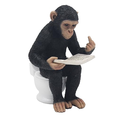 The Leonardo Collection Cheeky Monkey Reading Home Decor Figurine - Reading Monkey Design, Book Lover Theme, Decorative Shelf Display, Charming Accent, Memorable Keepsake