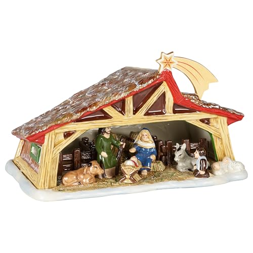 Villeroy & Boch Toy’s Memory Scene, Decorative Nativity Set for Under Your Christmas Tree, Hard-Paste Porcelain, Multi-Coloured, 27 x 16 x 16 cm, Cotton, One Size
