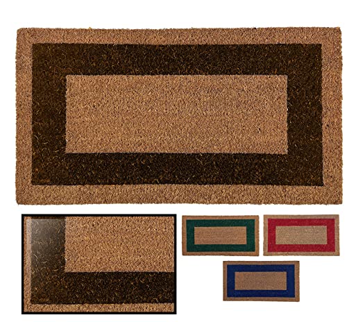 LucaHome – Doormat – Natural Non-Slip Coconut Fibre Doormat – Original and Elegant – Outdoor and Indoor – Durable for Home, Office, Terrace and Garden (Brown, 33 x 60 cm)