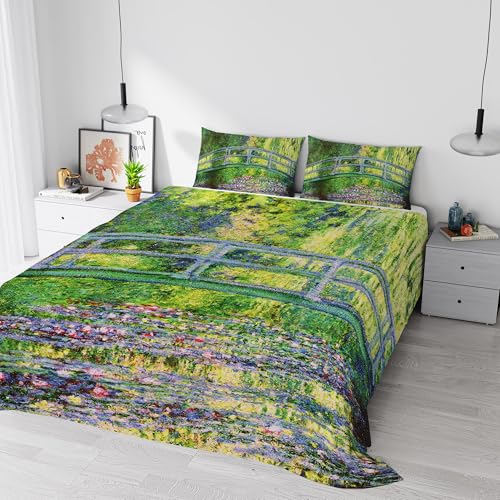 Italian Bed Linen Dreams' Digital Print Bedding Set, Full Coverage, Made in Italy, Double, 53 cm