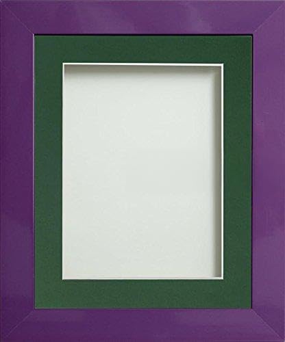 Frame Company Candy Range Purple Picture Photo Frames with Bottle Green Mount *Choice of Colours*