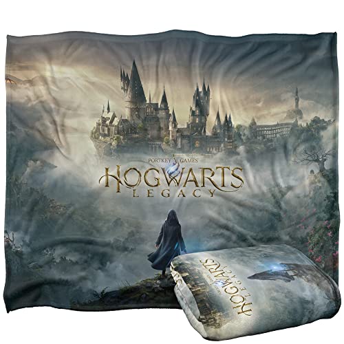 HARRY POTTER Hogwarts Legacy Blanket, 152 x 127 cm Castle Silky Touch Super Soft Throw Blanket