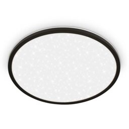 BRILONER - LED Panel with indirect Light, Starry Sky, Neutral White, Ceiling Light, LED Panels, Living Room, Lounge, Hallway, 37.5 x 4.5 cm, Black