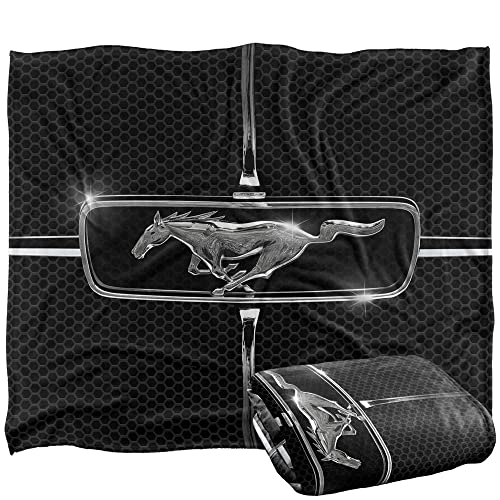 Ford 1965 Mustang Grill Silky Touch Super Soft Throw Blanket 152 X 127 Cm
