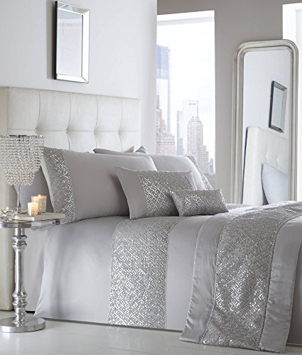 Homespace Direct Shimmer Silver Duvet Cover Set-Super King Size, 12397801