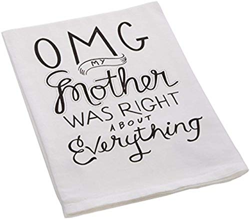 "Primitives by Kathy Boho Cotton Kitchen Towel Set - Funny Sayings, Ideal Housewarming Gift, Fall Kitchen Decor, 28"" x 28"""