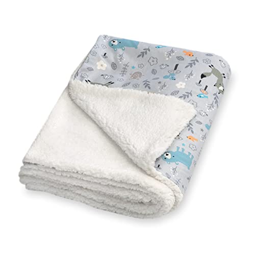 Julius Zöllner Winter Blanket Made of Cotton Jersey and Cuddly Teddy Fabric, Size 70 x 100 cm, Made in Germany, Oeko-Tex® Standard 100, Smart Friends