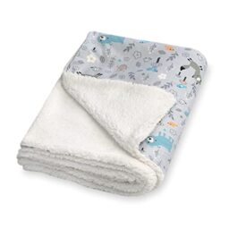 Julius Zöllner Winter Blanket Made of Cotton Jersey and Cuddly Teddy Fabric, Size 70 x 100 cm, Made in Germany, Oeko-Tex® Standard 100, Smart Friends
