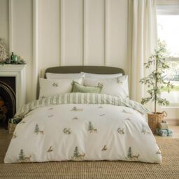 furn. Wylder Charlecote Duvet Cover Set (Green/Natural - King)