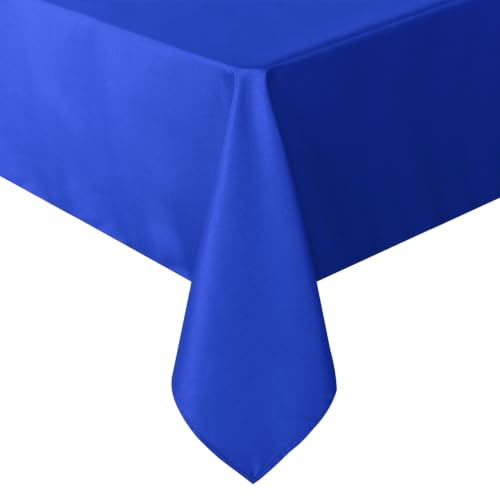 sancua Rectangle Tablecloth - 54 x 120 Inch - Stain and Wrinkle Resistant Washable Polyester Table Cloth, Decorative Fabric Table Cover for Dining Tables, Buffet Parties and Camping, Blue