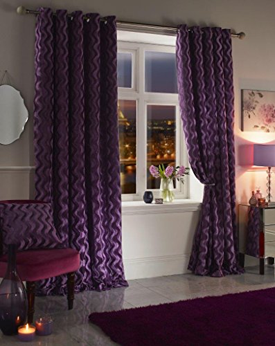 Emma Barclay Eyelet Curtains Katie 66 x 72 inches Heather