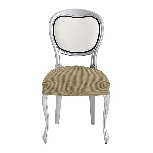 Eysa Ulises Chair Cover, Beige, Pack of 2