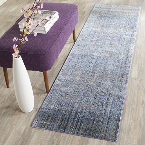 Safavieh Metro-Mod Indoor Woven Runner Area Rug, Mystique Collection, MYS920, in Blue / Multi, 69 X 244 cm for Living Room, Bedroom or Any Indoor Space