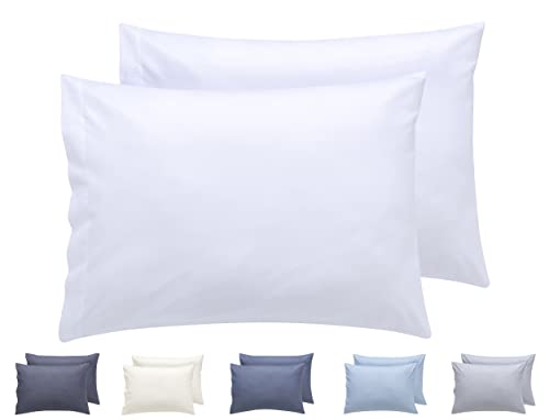 Todocama 2 Pack Microfibre Super Soft Hypoallergenic Pillowcases (50 x 70 cm) White
