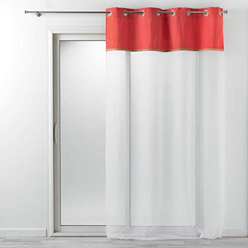 Douceur d'Intérieur Orange Eyelet Curtain 140 x 280 cm