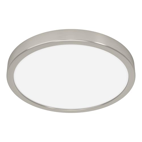 Eglo Connect.z Smart-Home LED Bathroom Ceiling Light Fueva 6-Z, Ø 27.8 cm, ZigBee, app and Alexa Voice Control, Light Colour (Warm White-Cold White), dimmable Ceiling lamp, Silver, IP44