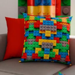PETTI Artigiani Italiani - Pair of Pillow Cases 35 x 35 cm in Microfibre, Cushions for Bedroom Furniture, Sofa, Living Room, Set of 2 Cushion Covers, Brick Pillowcase, 100% Made in Italy