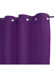 HomeMaison Curtain Plain 100% Cotton Lightweight Cot, Plum, 250x140 cm