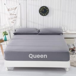 Grounding Sheet Queen, Organic Cotton + Silver Fiber, Fitted Bottom Sheets with 180 inch Grounding Wire, Earthing Mat for Better Sleep
