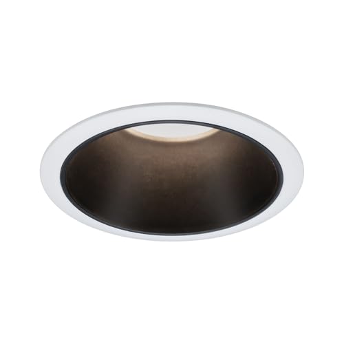 Paulmann 93394 Cole recessed luminaire Rigid Round dimmable recessed Spotlight White, Black matt spot Aluminium, Plastic recessed lamp GU10